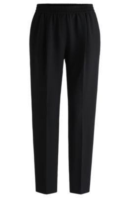 Hugo Boss Slim-fit Trousers In Stretch Fabric In Black
