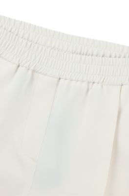 Pantalon habill&eacute; en tissu stretch, Blanc