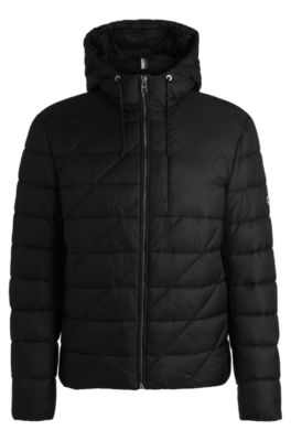 Hugo Boss Water-repellent Jacket With Double B Monogram In Black
