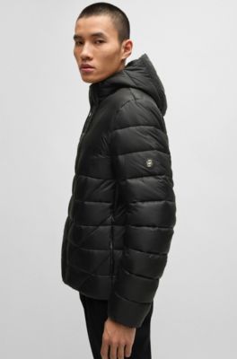 Chaqueta repelente al agua con monograma Double B, Negro