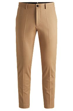 Pantalon Slim en coton, cachemire et stretch