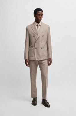 Italian-made double-strap monk shoes in grained leather, Dark Brown