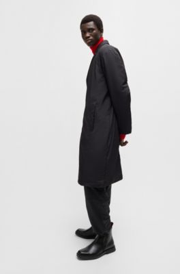 Water-repellent car coat in a relaxed fit, Black