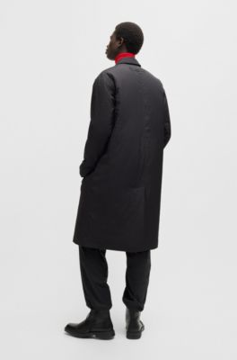 Water-repellent car coat in a relaxed fit, Black