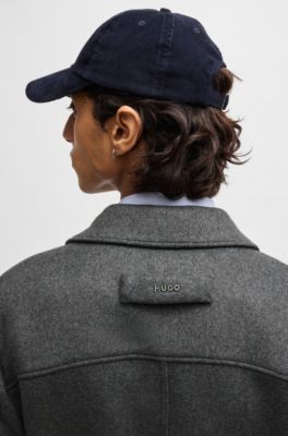 HUGO Veste Regular à fermeture invisible et col de chemise