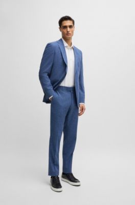 Camisa slim fit en punto de algod&oacute;n el&aacute;stico, Blanco