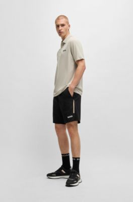 Polo Slim BOSS&nbsp;x&nbsp;Matteo Berrettini avec protection anti-UV, Beige clair