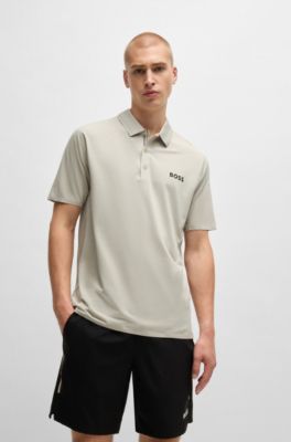 Polo Slim BOSS&nbsp;x&nbsp;Matteo Berrettini avec protection anti-UV, Beige clair