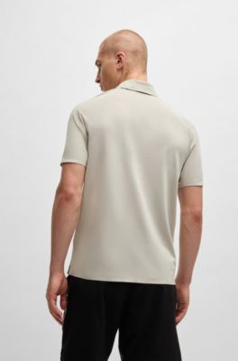 Polo Slim BOSS&nbsp;x&nbsp;Matteo Berrettini avec protection anti-UV, Beige clair