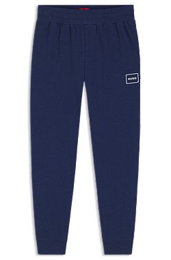 Stretch-cotton tracksuit bottoms with logo print