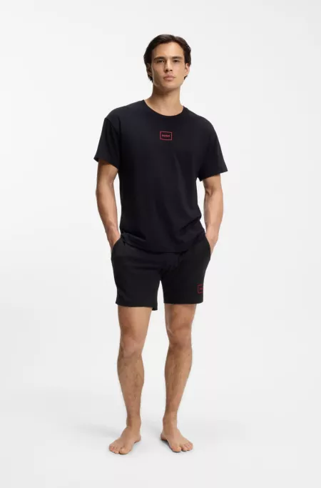 Logo-print shorts in stretch cotton