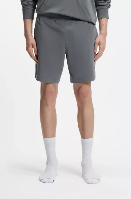 Logo-print loungewear shorts in stretch cotton
