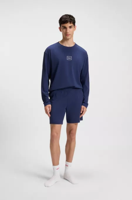 Logo-print shorts in stretch cotton