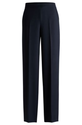 Straight-fit trousers stretch fabric