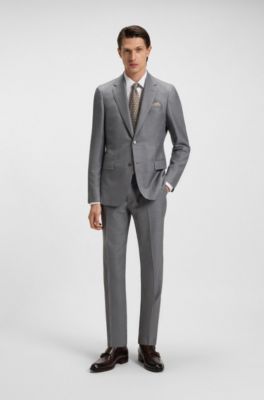 Slim-fit shirt in cotton-blend stretch poplin, White