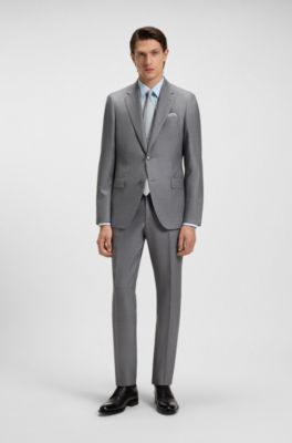 Camisa slim fit de popel&iacute;n de algod&oacute;n con el&aacute;stico, Celeste