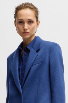 Abrigo estilo business slim fit en lana virgen y cashmere, Fantas&iacute;a