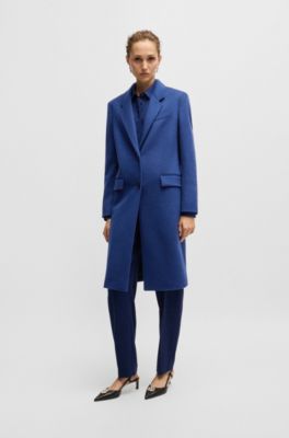 BOSS - Slim-fit business coat in wool and cashmere - Patterned