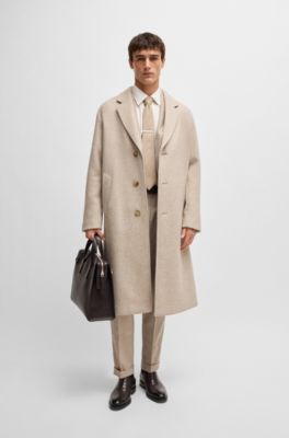 Camisa regular fit de algod&oacute;n y cashmere, Blanco