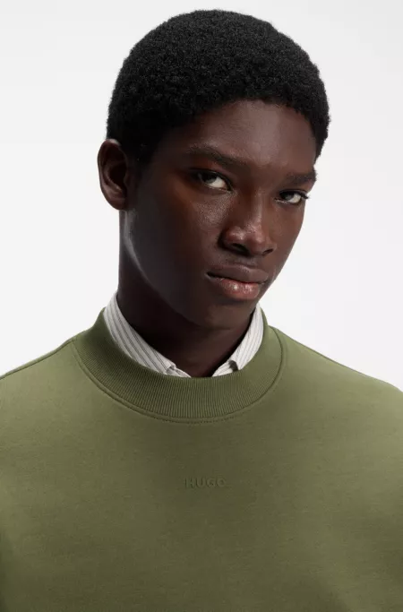 Relaxed-fit sweatshirt in cotton terry with logo detail