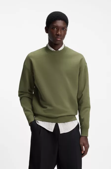 Relaxed-fit sweatshirt in cotton terry with logo detail