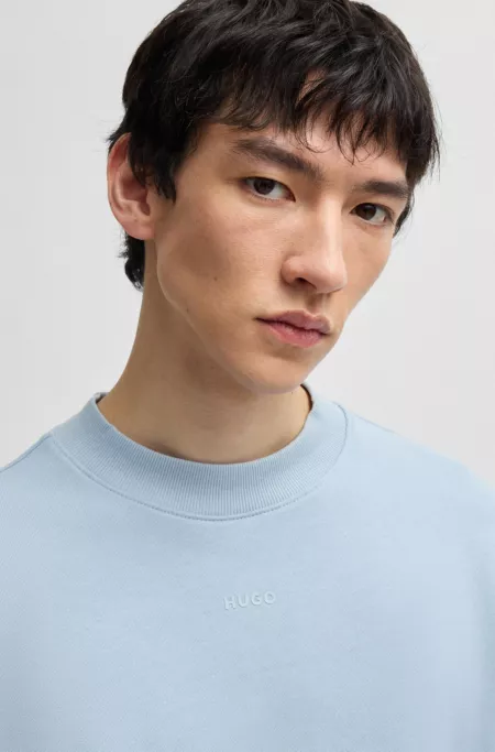 Relaxed-fit sweatshirt in cotton terry with logo detail