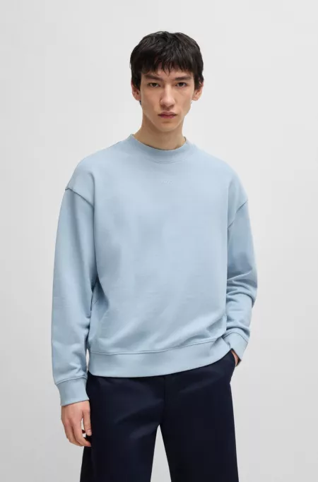 Relaxed-fit sweatshirt in cotton terry with logo detail