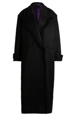 BOSS - NAOMI x BOSS oversize-fit coat in wool - Black