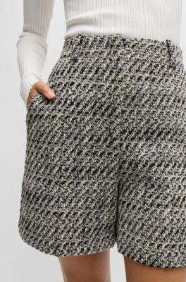 パンツ Chain Boucle Shorts Chain Boucle Shorts Mサイズ Bouclé shorts, White - Sisley