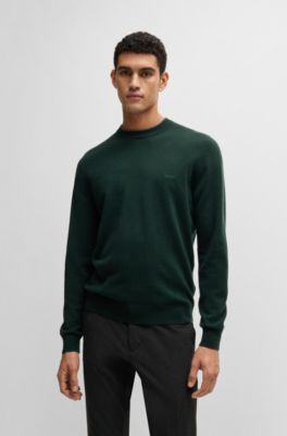 Jersey de lana virgen con logo bordado, Cal