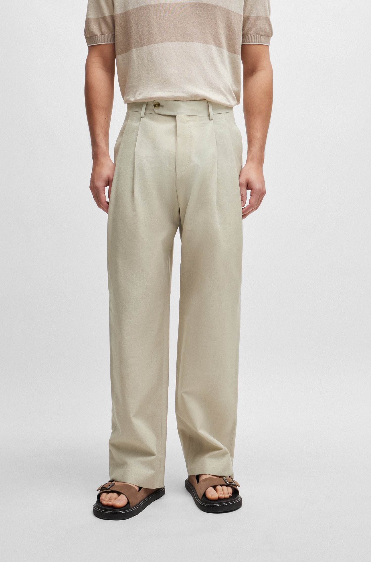 Relaxed-fit trousers virgin wool