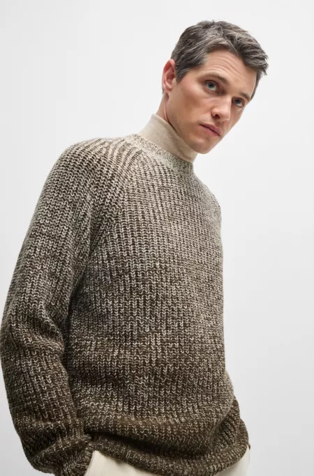 Regular-fit sweater with degradé knit