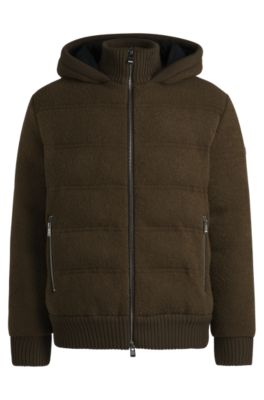 Relaxed-fit wool jacket with Double B monogram, Light Green