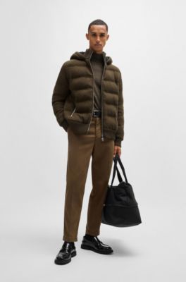 Relaxed-fit wool jacket with Double B monogram, Light Green