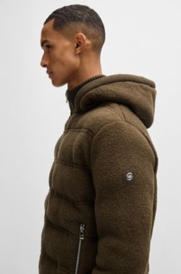 Relaxed-fit wool jacket with Double B monogram, Light Green