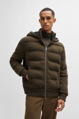 Relaxed-fit wool jacket with Double B monogram, Light Green