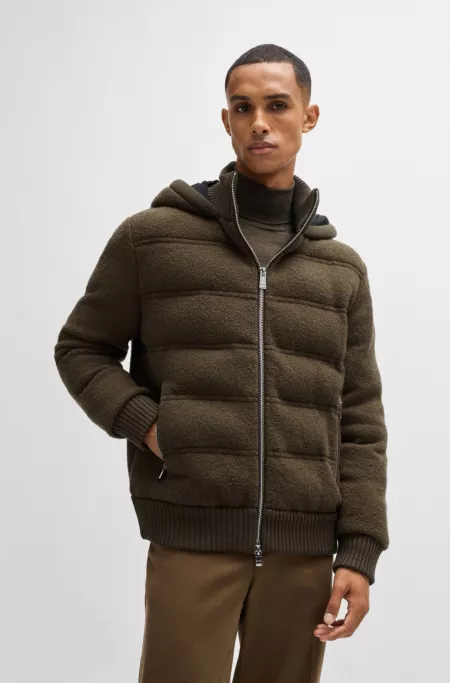 Relaxed-fit wool jacket with Double B monogram