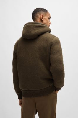 Relaxed-fit wool jacket with Double B monogram, Light Green