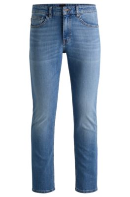 HUGO BOSS SLIM-FIT JEANS IN BLUE COMFORT-STRETCH DENIM