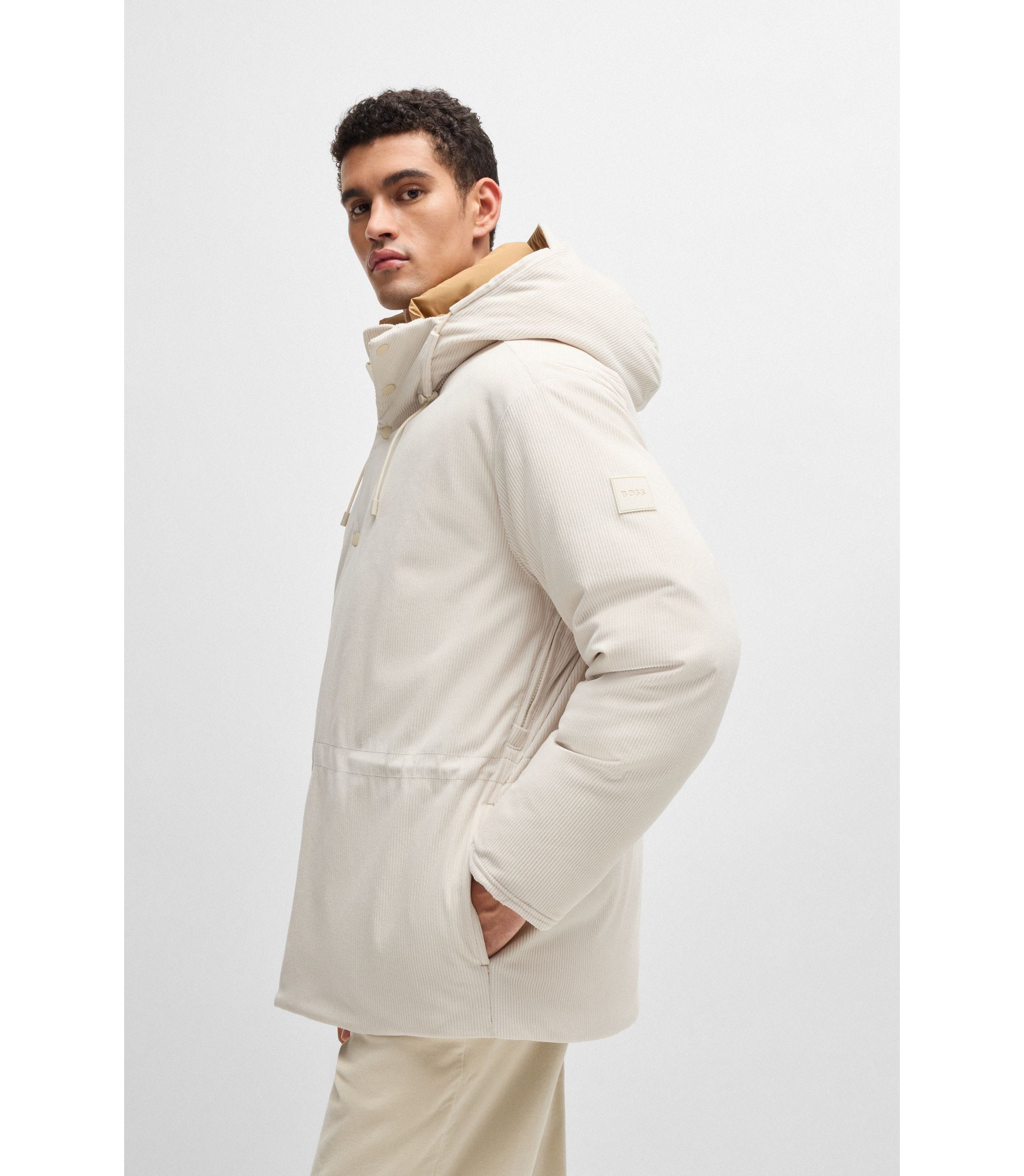 ジャケット・アウター BOSS HUGO BOSS (ヒューゴボス) ストレッチ ウール×コットン シングル