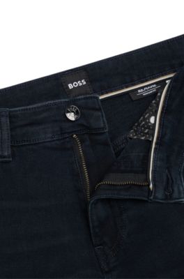 Regular-fit jeans in blue-black super-soft denim, Black