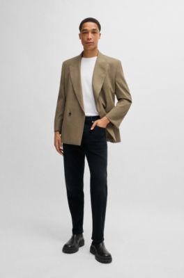 Regular-fit jeans in blue-black super-soft denim, Black