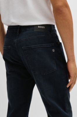 Regular-fit jeans in blue-black super-soft denim, Black