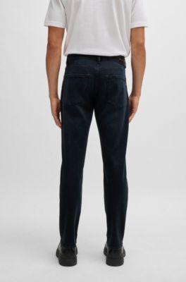 Regular-fit jeans in blue-black super-soft denim, Black