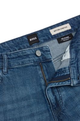 Regular-fit jeans blue mechanical-stretch denim