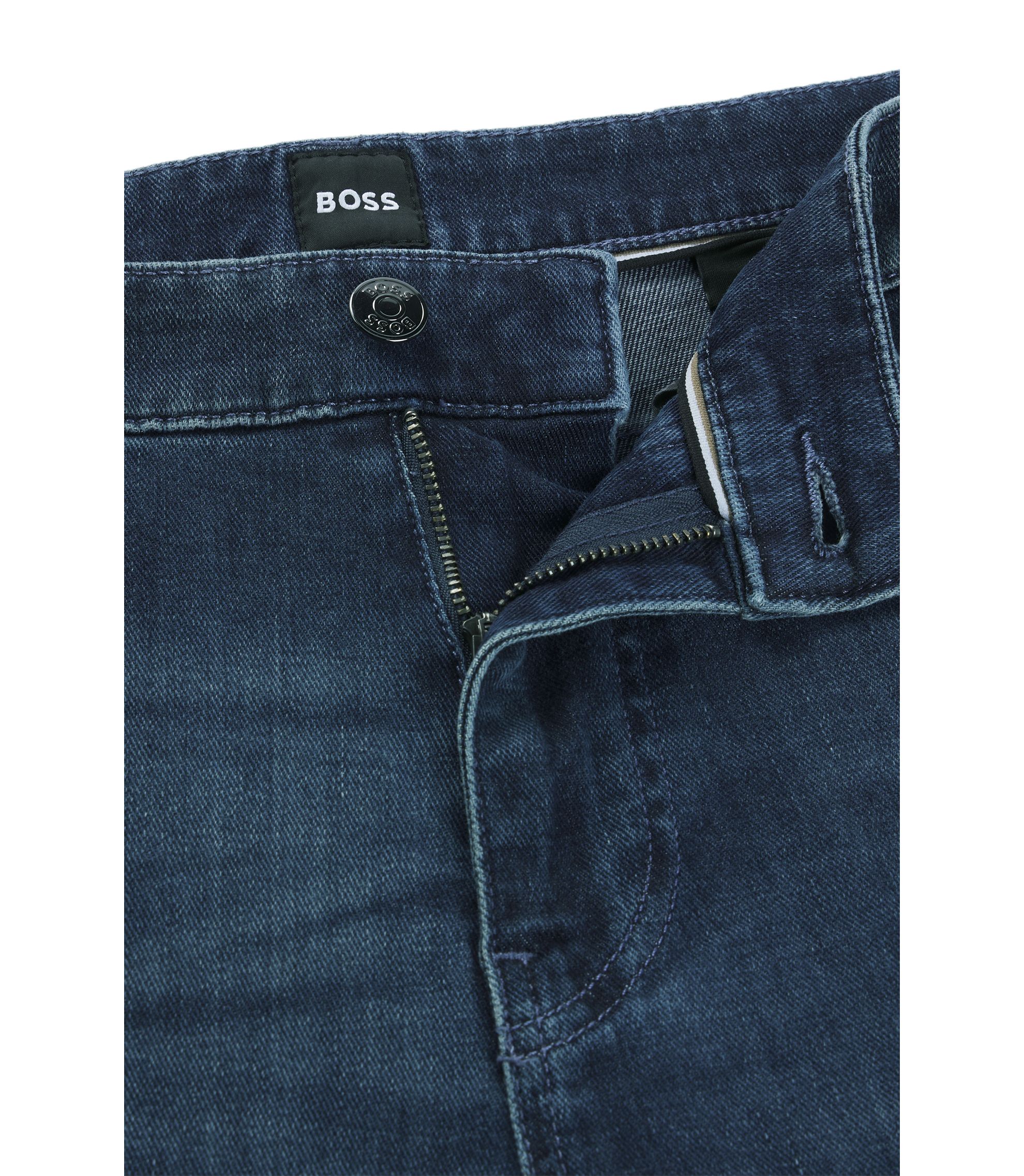 BOSS Maine Regular-fit jeans in blue stretch denim Blue