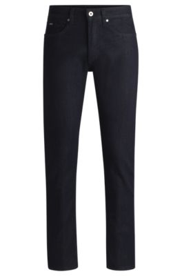 Delaware slim-fit jeans in indigo stretch denim, Dark Blue