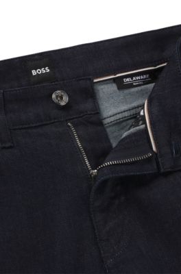 Delaware slim-fit jeans in indigo stretch denim, Dark Blue