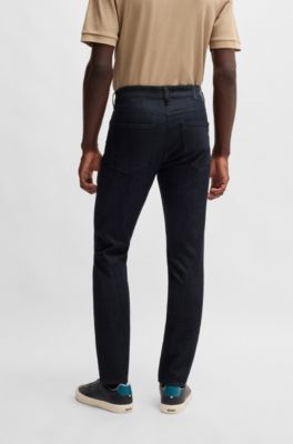 Delaware slim-fit jeans in indigo stretch denim, Dark Blue
