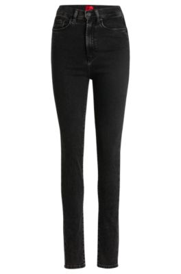 Hugo Boss Skinny-fit Jeans In Black Super-stretch Denim In Dark Grey
